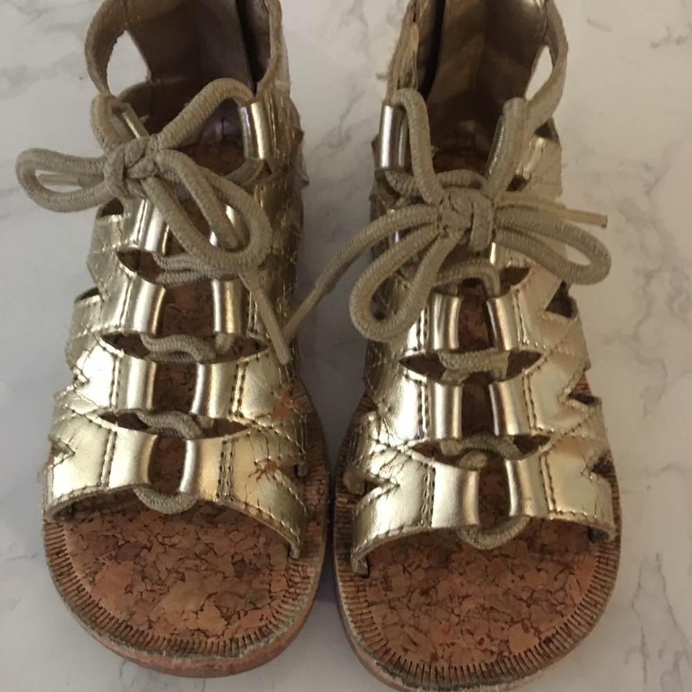 Gold Gladiator Sandals